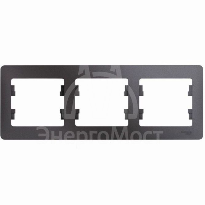 Рамка 3-м Glossa горизонт. графит SE GSL001303