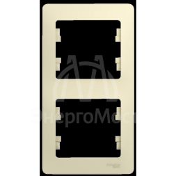 Рамка 2-м Glossa верт. беж. SchE GSL000206