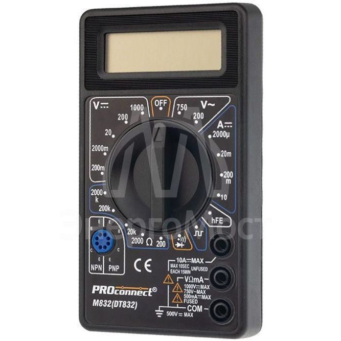 Мультиметр портативный M832(DT832) PROCONNECT 13-3012