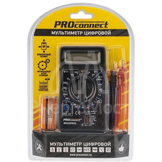 Мультиметр портативный M832(DT832) PROCONNECT 13-3012