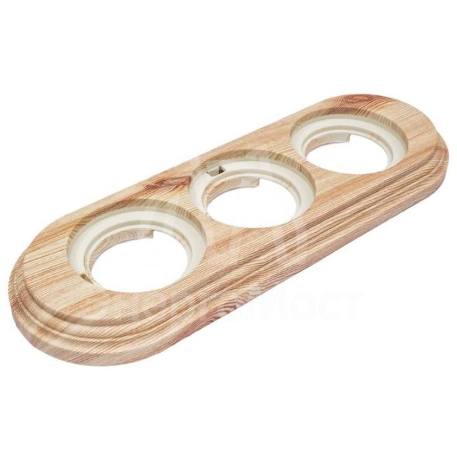 Рамка 3-м ретро пластик карельская сосна Bironi BF1-630-13/PL