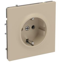 Розетка силовая KANT 2P+E защ. шторки ванильн. марципан DKC 7015003