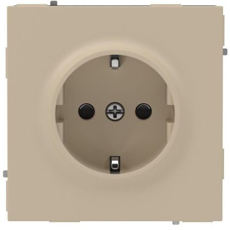 Розетка силовая KANT 2P+E защ. шторки ванильн. марципан DKC 7015003
