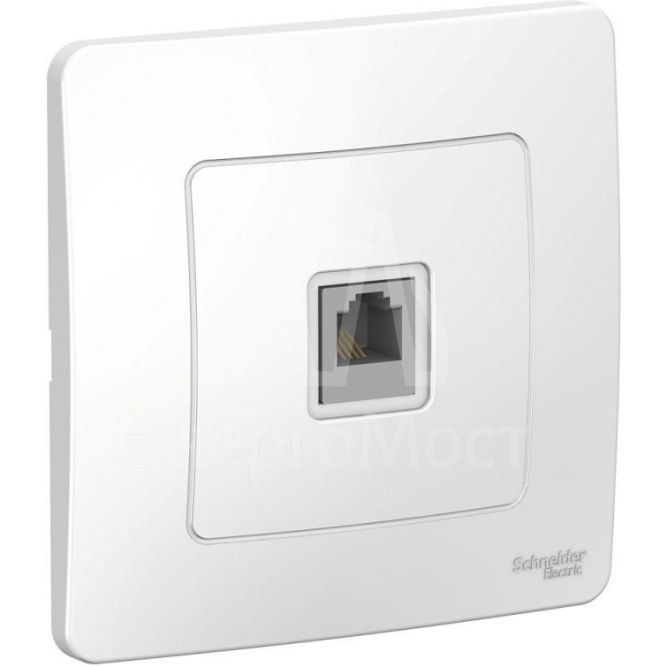 Розетка телефонная 1-м СП BLANCA RJ11 бел. SchE BLNIS011001