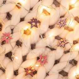 Прищепка деревянная &amp;quot;Звездочки&amp;quot; 16х4.5х1.3см роз. (уп.6шт) Neon-Night 504-034