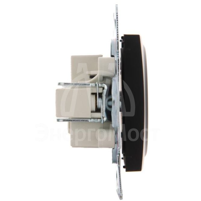 Механизм розетки 1-м СП KARINA 16А IP20 без заземл. термопласт черн. бархат LEZARD 707-4288-121B