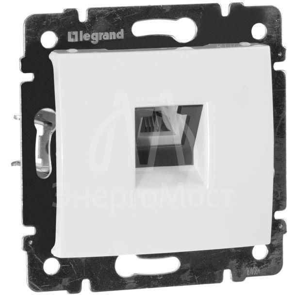 Механизм розетки телеф. 1-м СП Valena RJ11 бел. Leg 774438