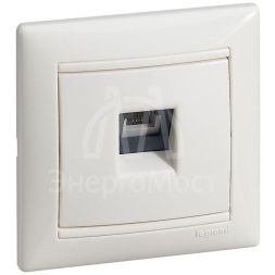 Механизм розетки телеф. 1-м СП Valena RJ11 бел. Leg 774438