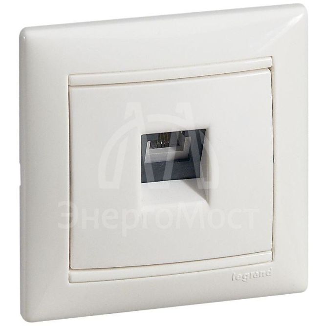 Механизм розетки телеф. 1-м СП Valena RJ11 бел. Leg 774438