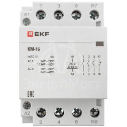 Контактор модульный КМ 16А 3NО+NC (3 мод.) EKF km-3-16-31