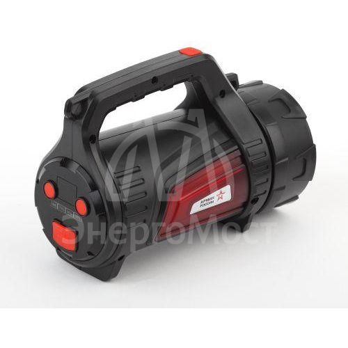 Фонарь-прожектор аккумуляторный Армия России Шмель PA-702 10Вт + боков. свет красн. маяк USB powerbank литиевый Эра Б0033764