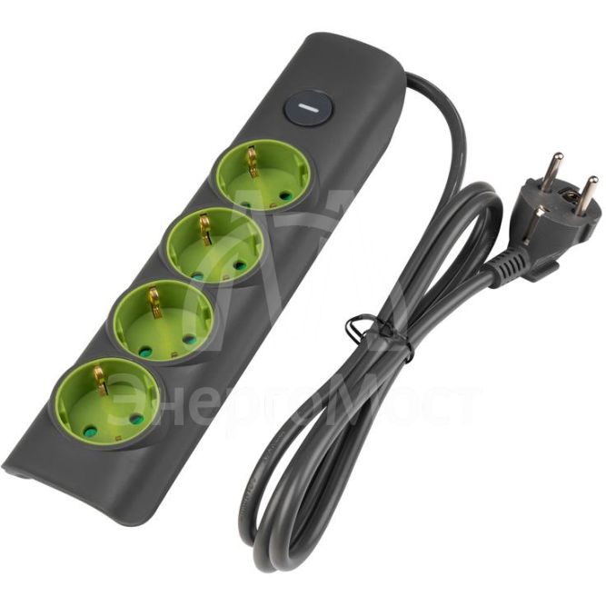 Удлинитель 4х1.4м с заземл. с выкл. сер. ET-04-140G JAZZway 5051850