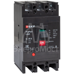 Выключатель автоматический 3п 25А 15кА LS63 ProPact EKF mccb-63-15-3-25-ls