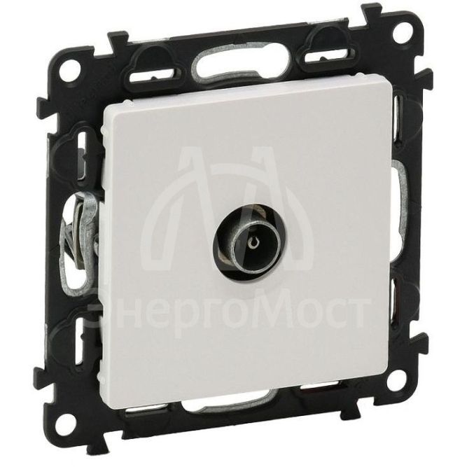 Механизм розетки TV оконечной Valena Life 1 выход 10дБ 0-862МГц с лиц. панелью бел. Leg 753460