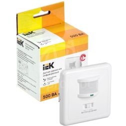 Детектор движения ДД 035 500Вт угол обз. 140град. дальн. 12м IP20 бел. IEK LDD12-035-500-001