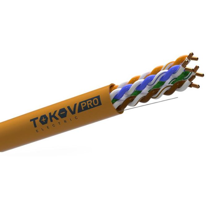 Кабель витая пара U/UTP 4х2х23AWG(0.57мм) кат.6 ZH нг(А)-HF (LSZH) indoor 305м (м) PRO TOKOV ELECTRIC TKP-C06-U42-6-RU-LSZH