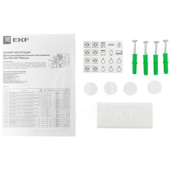 Щит распределительный навесной &amp;quot;Unix&amp;quot; прозр. дверь 2х18 модулей IP40 PROxima EKF ux-2x18-n