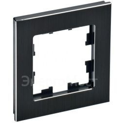 Рамка 1-м BRITE РУ-1-1-БрЧ металл черн. IEK BR-M12-M-K02