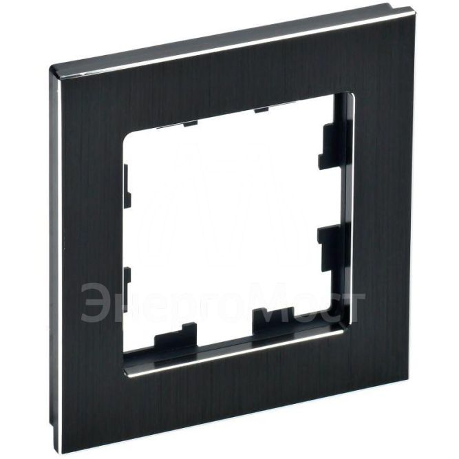 Рамка 1-м BRITE РУ-1-1-БрЧ металл черн. IEK BR-M12-M-K02