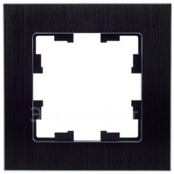 Рамка 1-м BRITE РУ-1-1-БрЧ металл черн. IEK BR-M12-M-K02