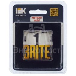 Рамка 1-м BRITE РУ-1-1-БрЧ металл черн. IEK BR-M12-M-K02