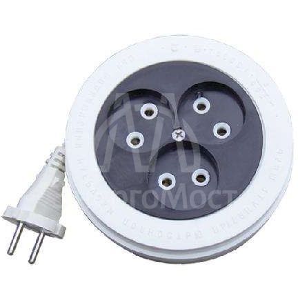 Удлинитель 3х5м без заземл. 6А IP20 У6-004 ШВВП 2х0.75 рулетка UNIVersal 9634578