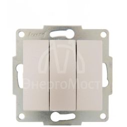 Механизм выключателя 3-кл. 1п СП Karina 10А IP20 жемчуж./бел. перламутр LEZARD 707-3088-109