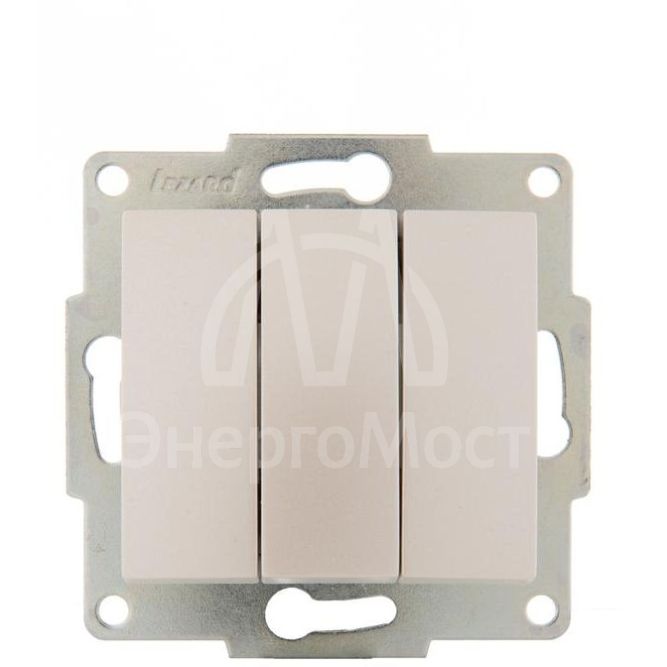 Механизм выключателя 3-кл. 1п СП Karina 10А IP20 жемчуж./бел. перламутр LEZARD 707-3088-109