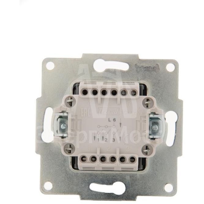 Механизм выключателя 3-кл. 1п СП Karina 10А IP20 жемчуж./бел. перламутр LEZARD 707-3088-109