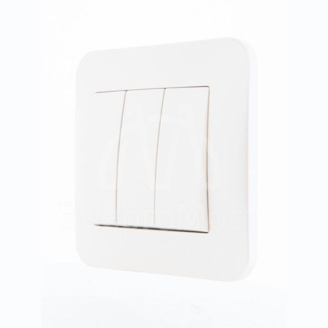 Механизм выключателя 3-кл. 1п СП Karina 10А IP20 жемчуж./бел. перламутр LEZARD 707-3088-109