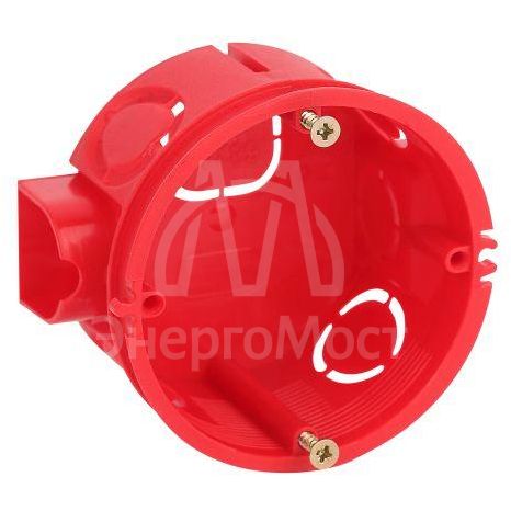 Коробка установочная усиленная для твердых стен с саморезами стыковочные узлы красн. IP20 KUTS-68-42-s-red ЭРА Б0051809