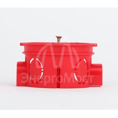 Коробка установочная усиленная для твердых стен с саморезами стыковочные узлы красн. IP20 KUTS-68-42-s-red ЭРА Б0051809