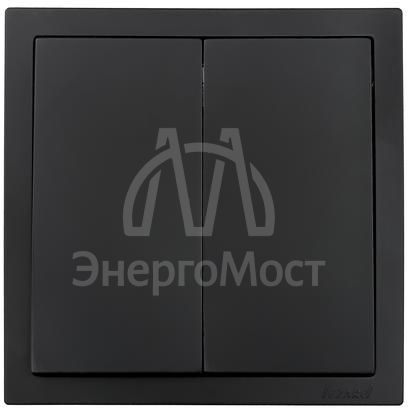 Выключатель 2-кл СП ZIMA IP20 10А безвинт. зажим черн. бархат LEZARD 704-4288-101QC