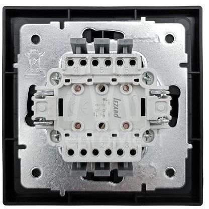 Выключатель 2-кл СП ZIMA IP20 10А безвинт. зажим черн. бархат LEZARD 704-4288-101QC