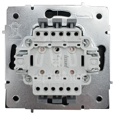 Выключатель 2-кл СП ZIMA IP20 10А безвинт. зажим черн. бархат LEZARD 704-4288-101QC