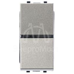 Механизм переключателя проходного 1-кл. 1п 1мод. СП Zenit 16А IP20 с клавишей шампань ABB 2CLA211000N1901