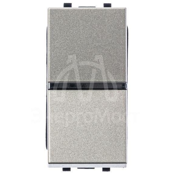 Механизм переключателя проходного 1-кл. 1п 1мод. СП Zenit 16А IP20 с клавишей шампань ABB 2CLA211000N1901