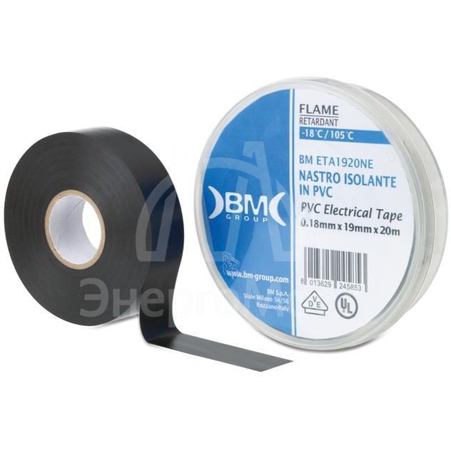 Изолента ПВХ морозостойкая 19мм (рул.20м) черн. BM BM-ETA1920NE