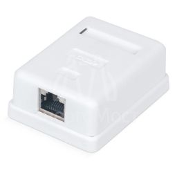 Розетка компьютерная RJ-45 WR-WS-8P8C-C5E-SH-1 кат. 5e экранир. одинарная внешняя Dual IDC бел. WRline 505217