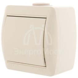 Выключатель 1-кл. ОП Ната 10А IP20 крем. LEZARD 710-0300-100