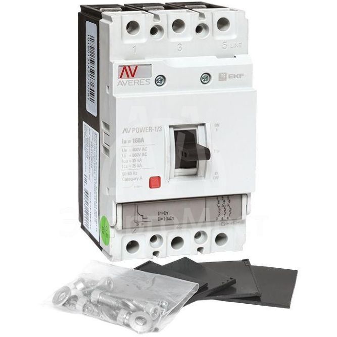 Выключатель автоматический 3п 160А 35кА AV POWER-1/3 TR AVERES EKF mccb-13-160-TR-av