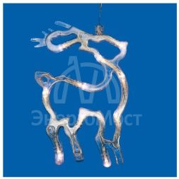 Фигура ULD-H1419-010/STA/3AAA WARM WHITE IP20 DEER Олень 3AAA (не в/к) 14х19см подвес 10 LED провод прозр. Uniel UL-00007252