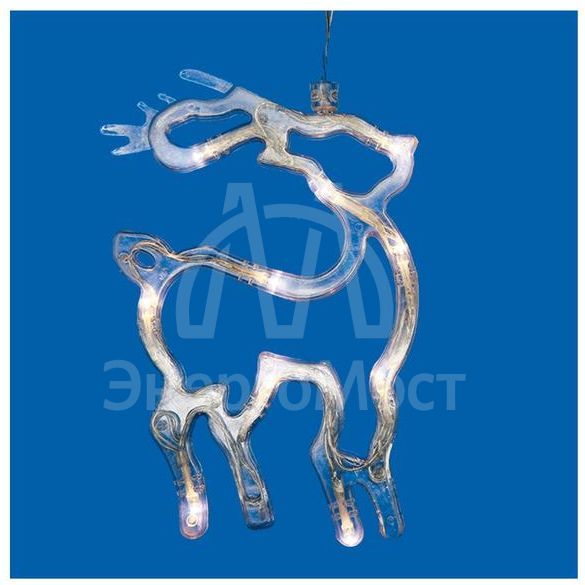Фигура ULD-H1419-010/STA/3AAA WARM WHITE IP20 DEER Олень 3AAA (не в/к) 14х19см подвес 10 LED провод прозр. Uniel UL-00007252