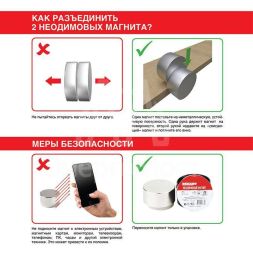 Магнит неодимовый диск 15х2мм сцепление 2.3 кг (блист.5шт) Rexant 72-3132