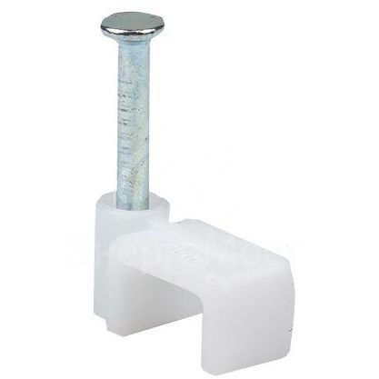 Скоба крепежная квадратная плоская 7мм (уп.50шт) EKF plcn-ss-7