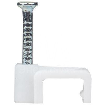 Скоба крепежная квадратная плоская 7мм (уп.50шт) EKF plcn-ss-7