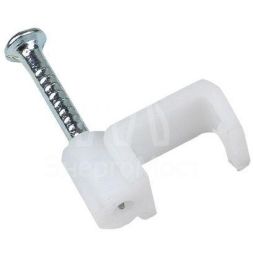 Скоба крепежная квадратная плоская 7мм (уп.50шт) EKF plcn-ss-7