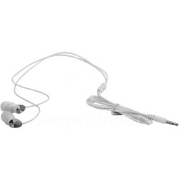 Наушники вакумные с микрофоном проводные ELX-WHP02P-C01 ПРОМО 3.5мм 1.2м пакет бел. Ergolux 15279