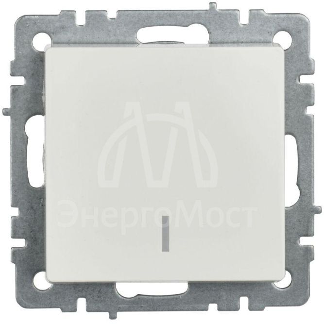 Выключатель 1-кл. СП BRITE ВС10-1-1-БрБ 10А с инд. бел. IEK BR-V10-1-10-K01