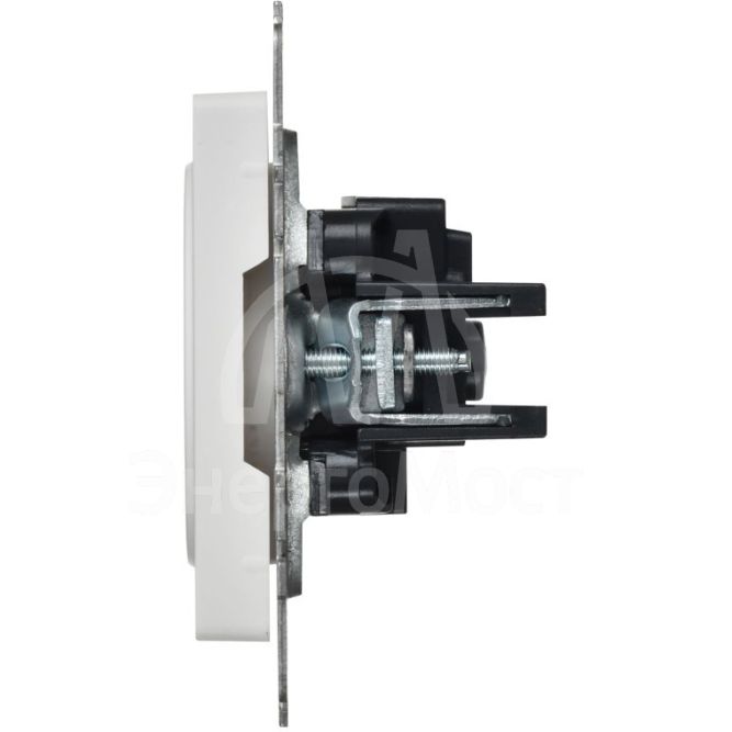 Розетка BRITE РС10-1-0-БрАБ 10А без заземл. без защ. шторок механизм арктич. бел. IEK BR-R10-10-K91